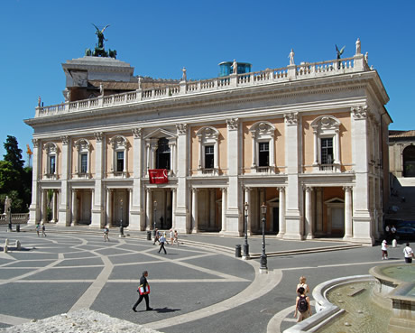 Der Konservatorenpalast der Kapitolinischen Museen Rom foto