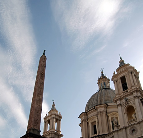 Obelisk auf der Piazza Navona Rom foto