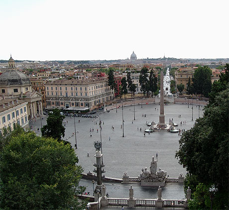 Piazza del Popolo vom Pincio Rom foto