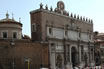 Die Porta Del Popolo Von Der Piazza Flaminia Gesehen Rom