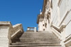 Treppe Am Senatorenpalast Auf Dem Kapitolshuegel In Rom