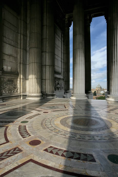 A view from inside the monument to Vittorio Emanuele in Rome photo