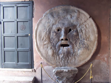 Bocca della verita the mouth of truth in Rome photo