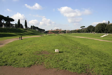 Circus Maximus an ancient roman stadium near the Palatine hill in Rome photo