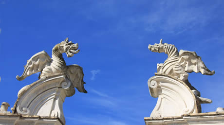 Dragons at Villa Borghese in Rome photo