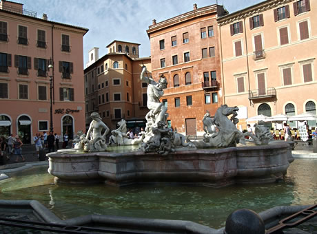 Fountain in Navona square at Rome photo