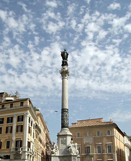 Immaculate Conception column from Piazza di Spagna photo