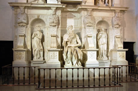 Moses by Michelangelo in San Pietro in Vincoli church in Rome photo