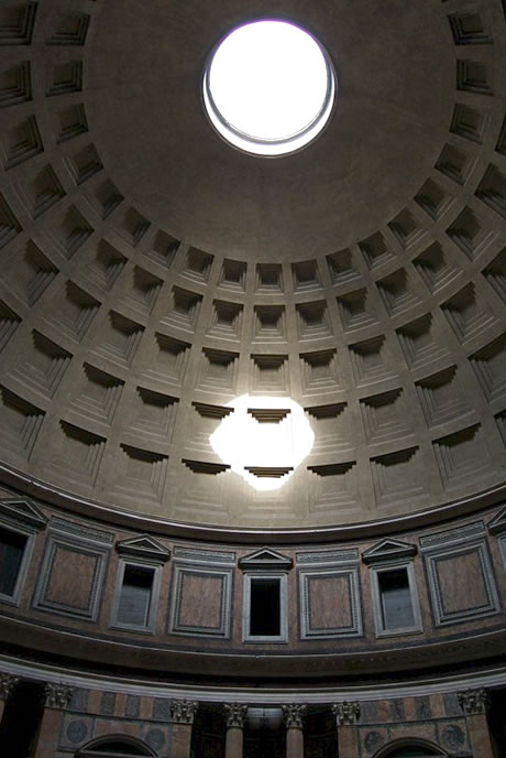 Oculus in pantheon at Rome photo