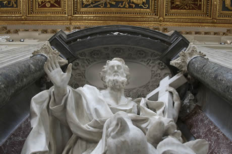 One of the apostles in the niches of the basilica of St John Lateran in Rome photo