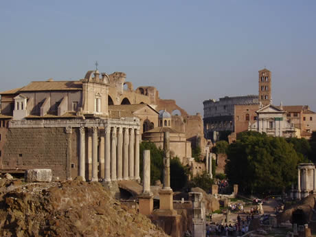 The roman forum of the old city of Rome photo