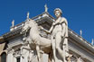 La Statue Dioscures Place Du Capitole Rome